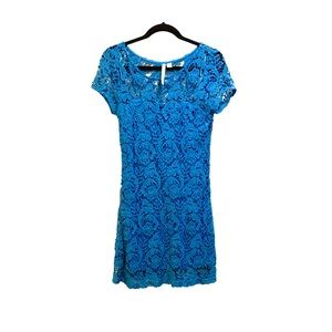 NEW Crochet Lace Style Dress Blue